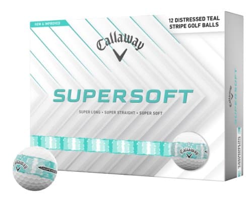 Callaway Supersoft Distressed Teal Stripe Golf Balls