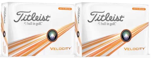 Titleist Velocity Golf Balls - Orange (Two Dozen)