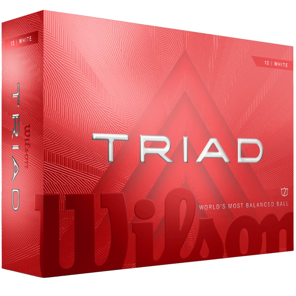 Wilson 2026 Staff Triad Golf Balls – White – Double Dozen