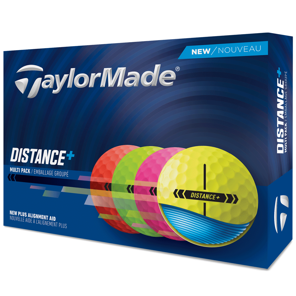 TaylorMade 2026 Distance+ Golf Balls – Multi Colour