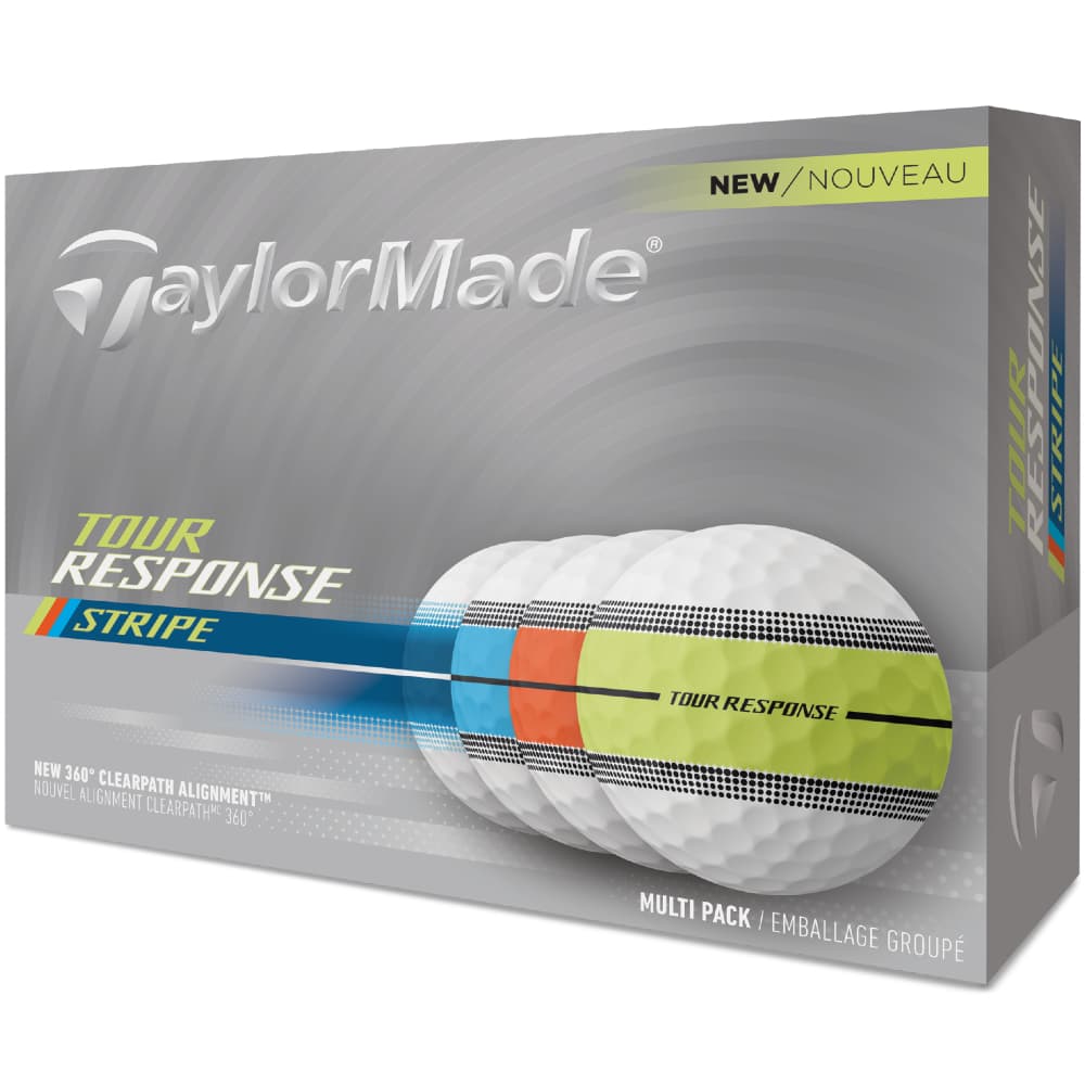 TaylorMade Tour Response Stripe Golf Balls – Multi
