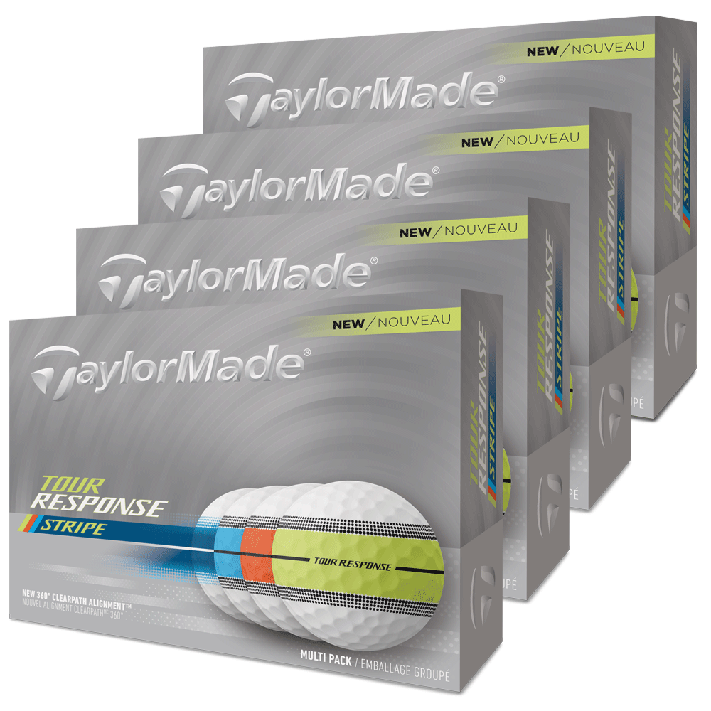 TaylorMade 2026 Tour Response Stripe Golf Balls – Multi – 4 For 3