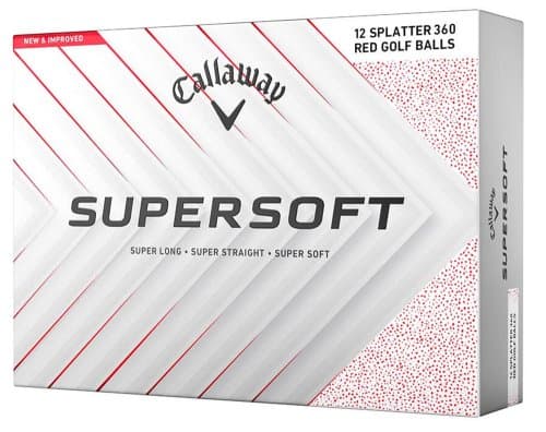 Callaway Supersoft Splatter 360 Golf Balls - Red