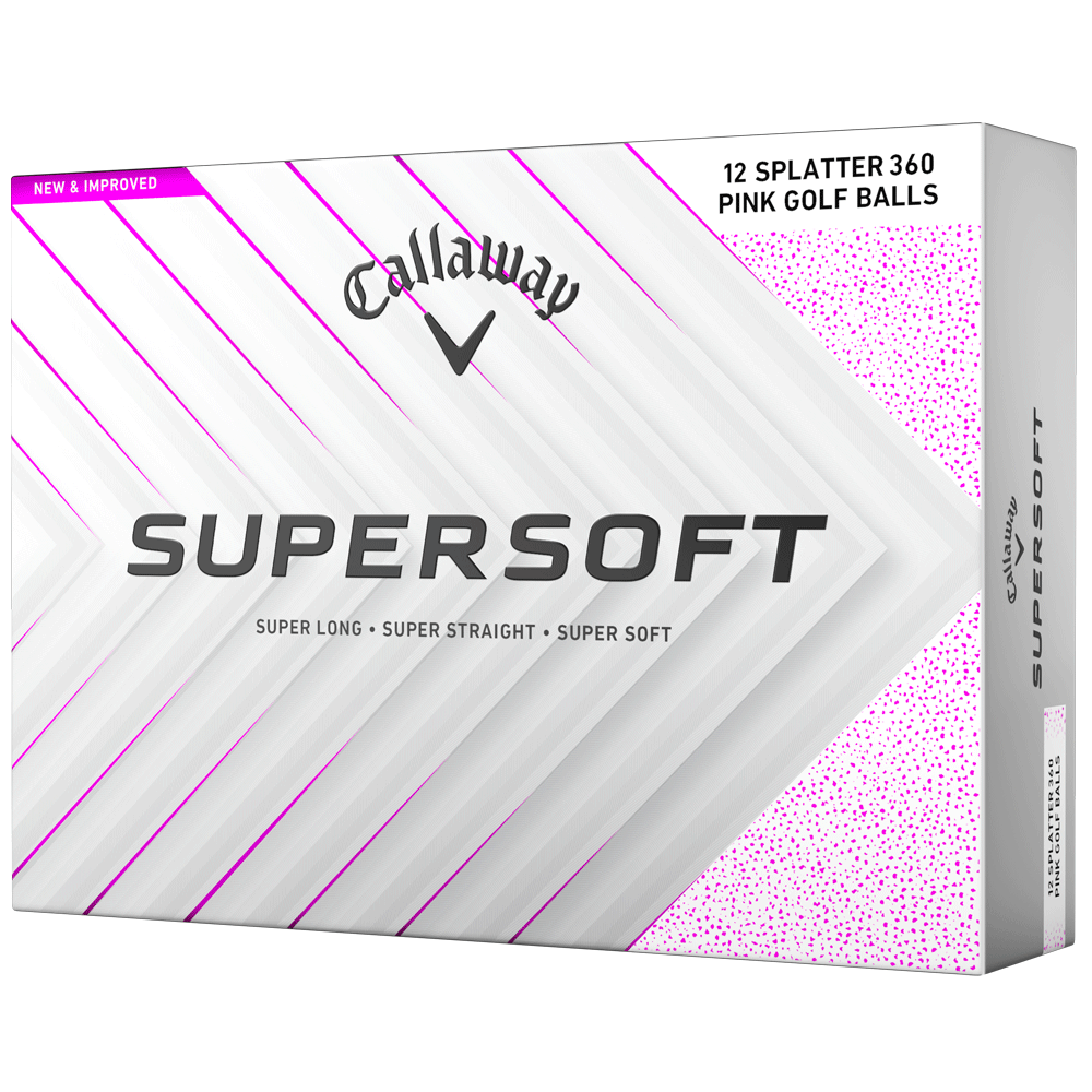Callaway 2026 Supersoft Splatter Golf Balls – Pink