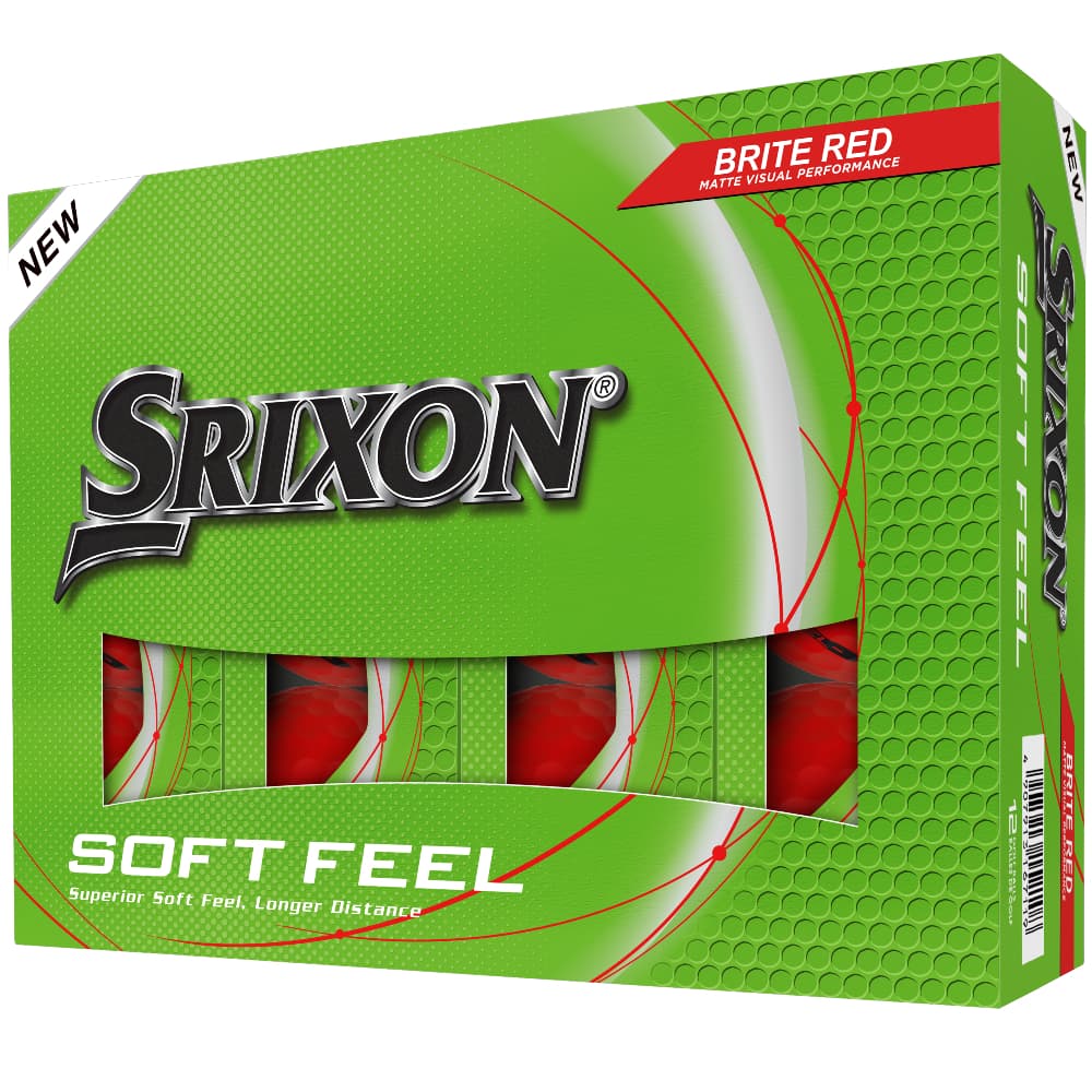 Srixon 2026 Soft Feel Golf Balls – Brite Red